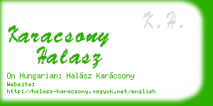 karacsony halasz business card